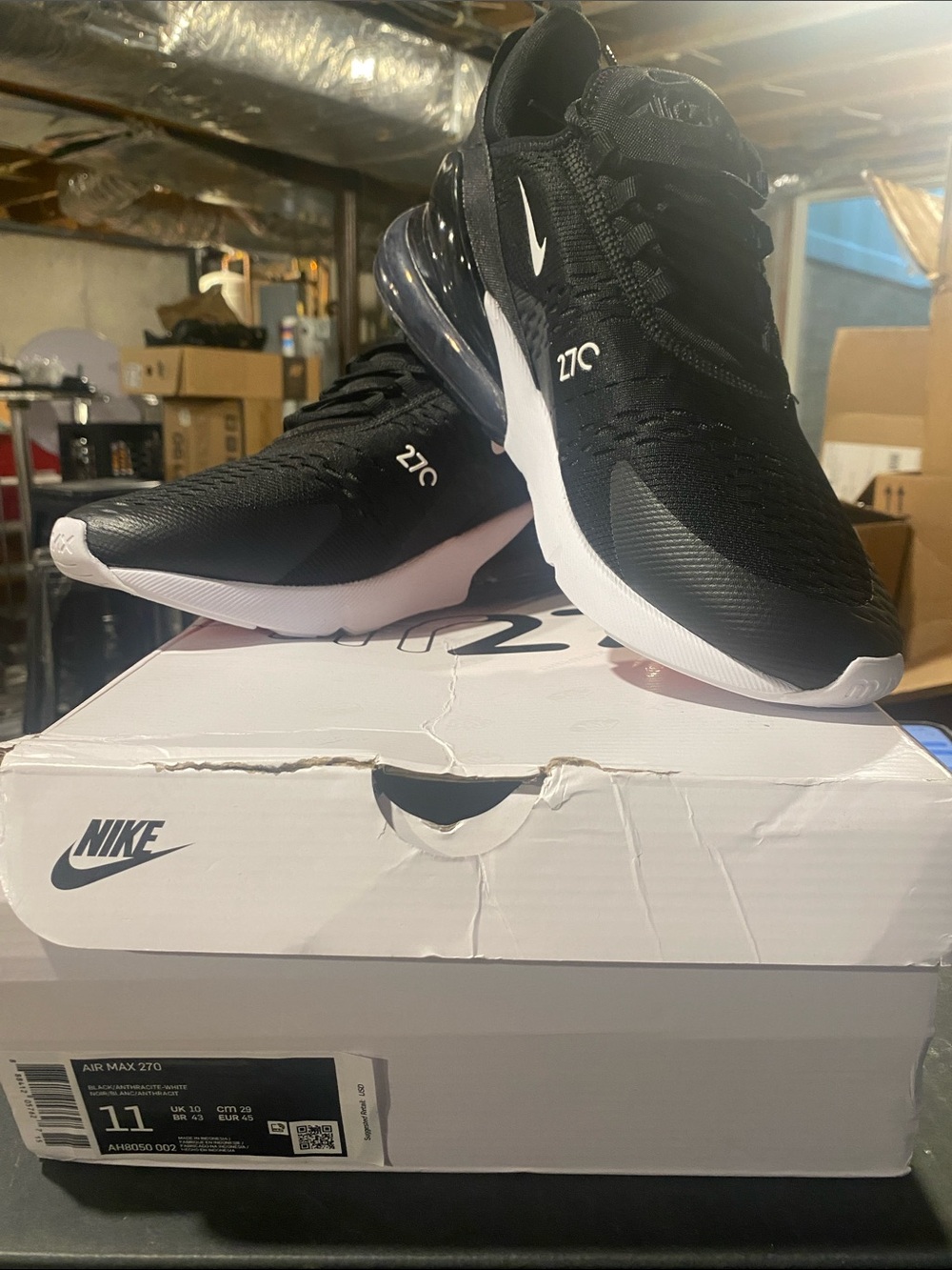 Nike Air Max 270 Men’s Sneakers Black and White